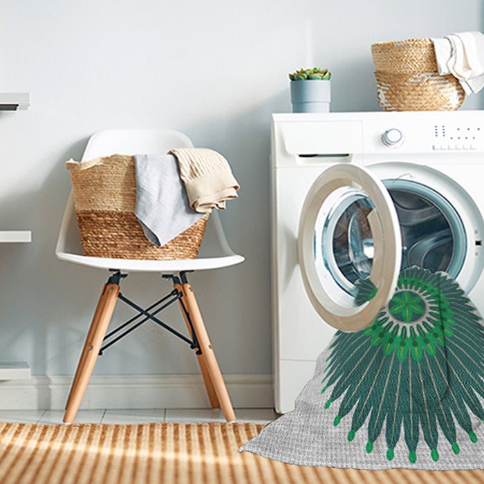 Machine Washable Transitional Cyan Opaque Blue Rug in a Washing Machine, wshpat1923