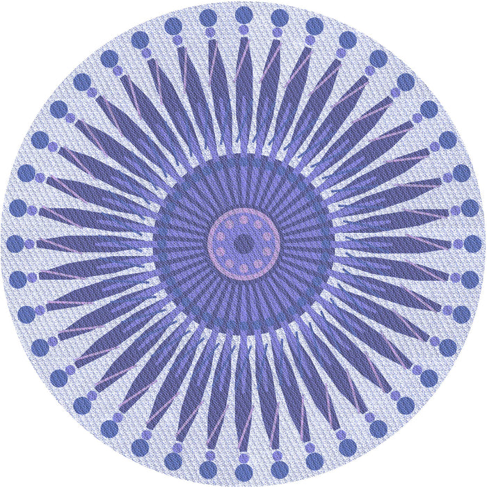 Square Machine Washable Transitional Periwinkle Purple Rug in a Living Room, wshpat1924blu