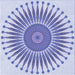 Round Patterned Periwinkle Purple Rug, pat1924blu