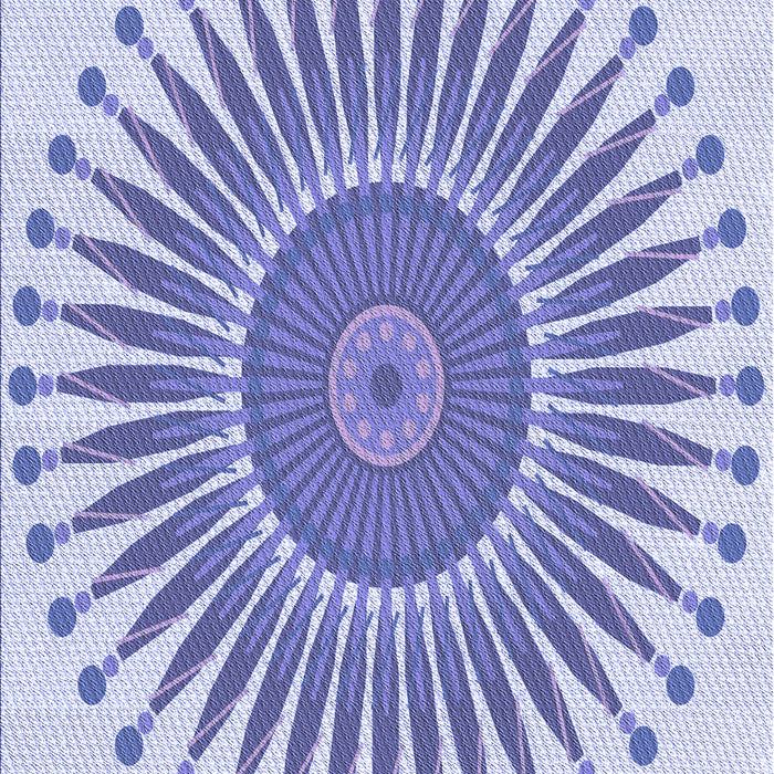 Machine Washable Transitional Periwinkle Purple Rug, wshpat1924blu