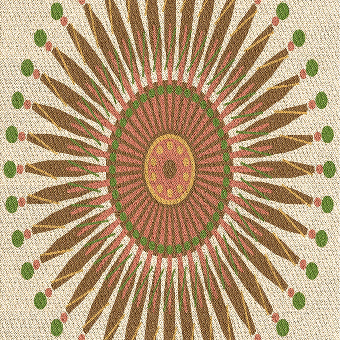 Machine Washable Transitional Khaki Gold Rug, wshpat1924brn