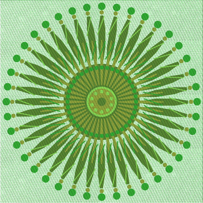 Round Patterned Light Green Rug, pat1924grn