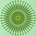 Round Patterned Light Green Rug, pat1924grn