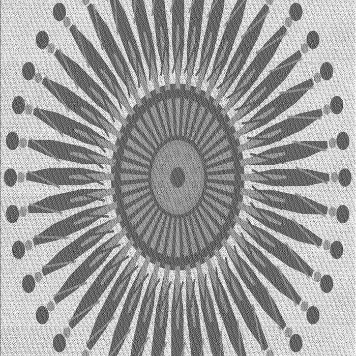 Patterned Silver Gray Rug, pat1924gry