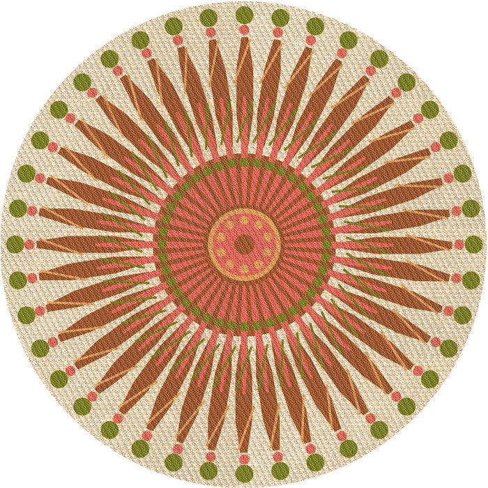 Square Patterned Khaki Gold Rug, pat1924org