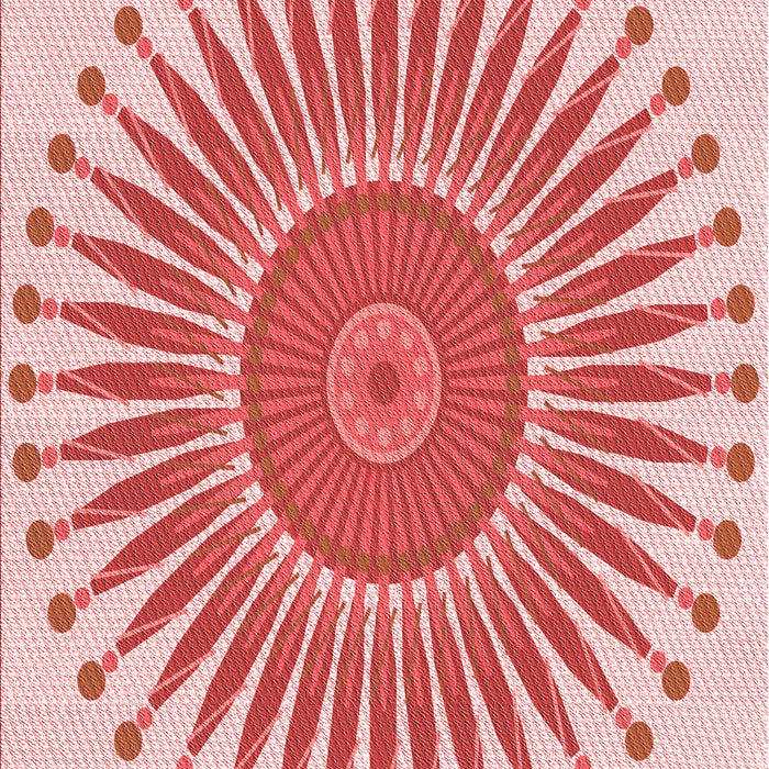 Machine Washable Transitional Deep Rose Pink Rug, wshpat1924rd