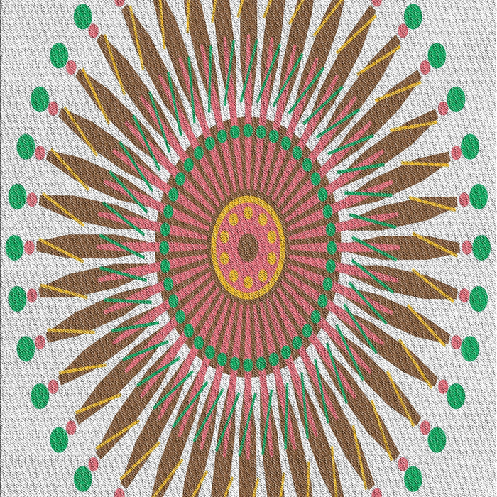 Patterned Gray Novelty Rug, pat1924