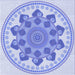 Round Patterned Light Slate Blue Rug, pat1925blu