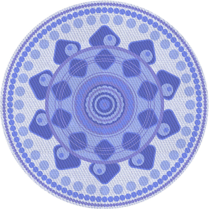 Square Machine Washable Transitional Light Slate Blue Rug in a Living Room, wshpat1925blu