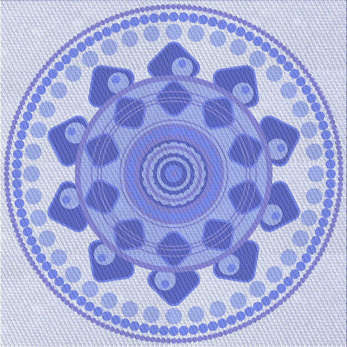 Round Machine Washable Transitional Light Slate Blue Rug, wshpat1925blu