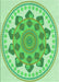 Patterned Jade Green Rug, pat1925grn