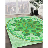 Patterned Jade Green Rug, pat1925grn