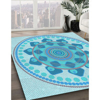 Patterned Blue Rug, pat1925lblu