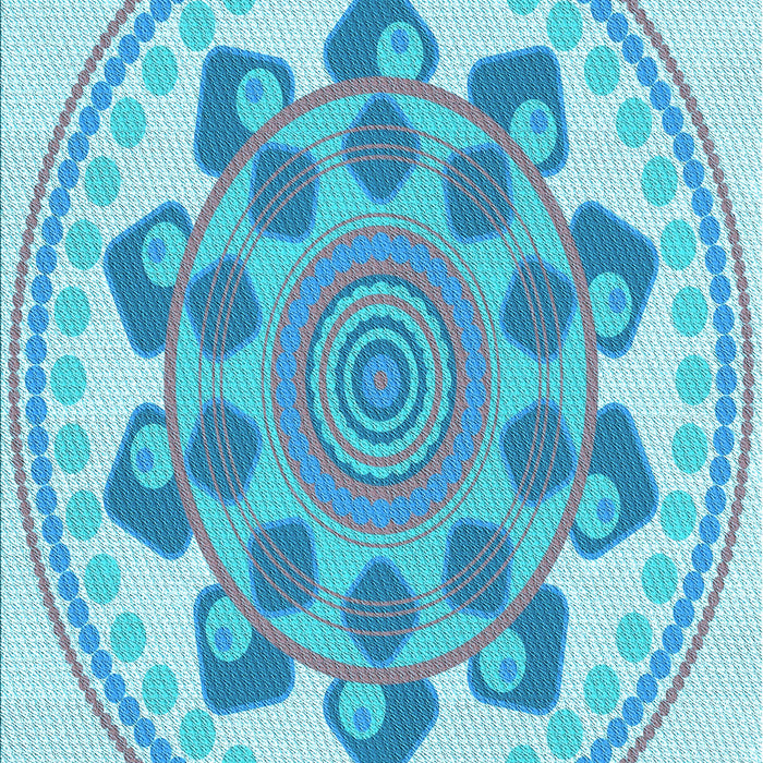 Machine Washable Transitional Blue Rug, wshpat1925lblu