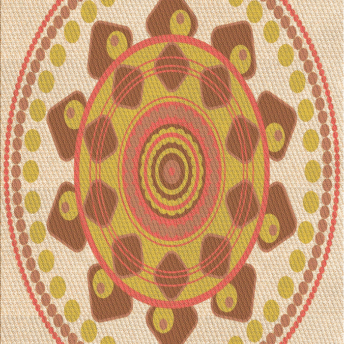 Patterned Orange Rug, pat1925org