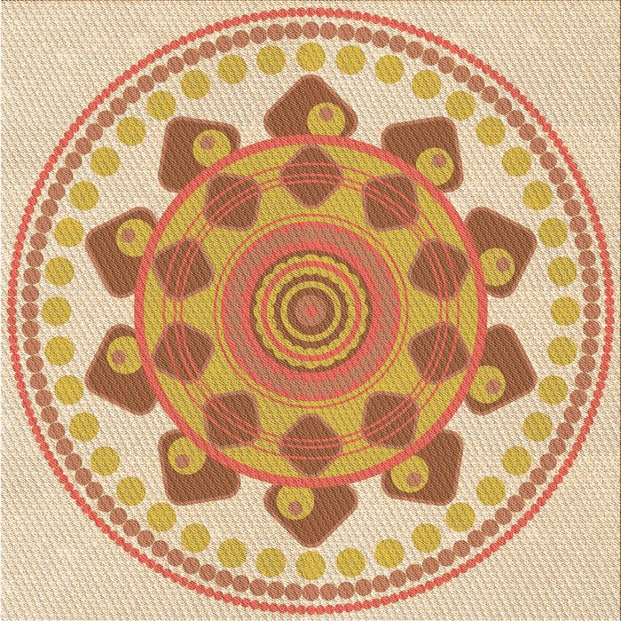 Round Machine Washable Transitional Orange Rug, wshpat1925org