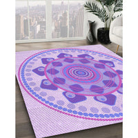 Patterned Mauve Purple Rug, pat1925pur