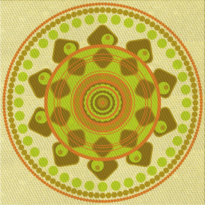 Round Machine Washable Transitional Neon Yellow Rug, wshpat1925yw