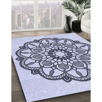 Patterned Lavender Blue Rug, pat1926blu