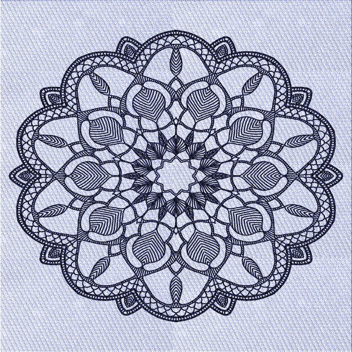 Round Machine Washable Transitional Lavender Blue Rug, wshpat1926blu