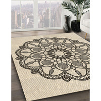 Patterned Wheat Beige Rug, pat1926brn