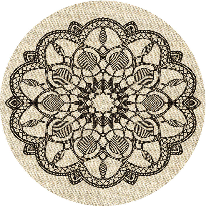 Square Patterned Wheat Beige Rug, pat1926brn