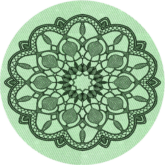 Square Patterned Mint Green Rug, pat1926grn