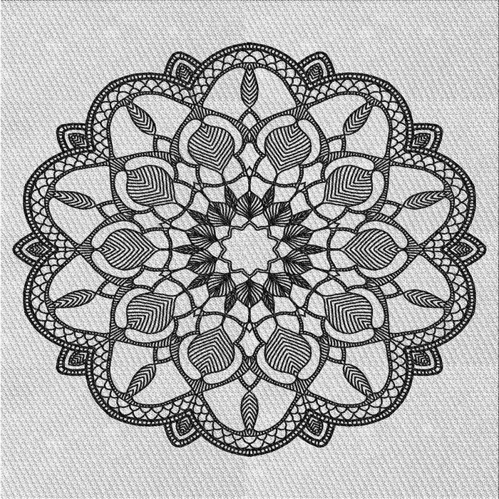 Round Patterned Platinum Gray Rug, pat1926gry