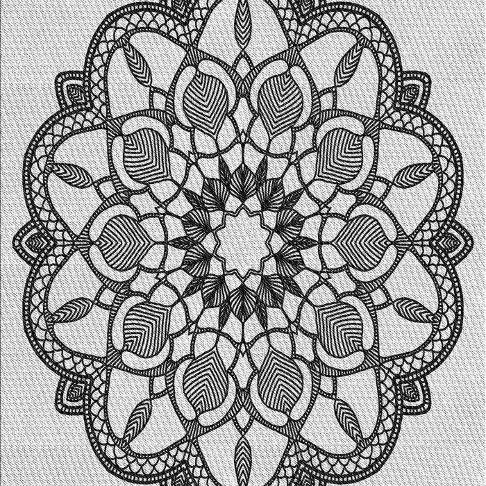 Patterned Platinum Gray Rug, pat1926gry