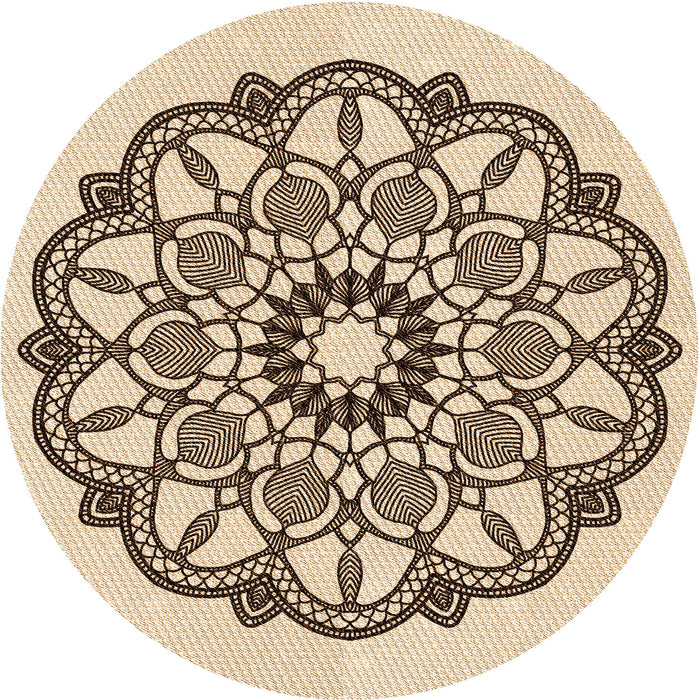 Square Machine Washable Transitional Sienna Brown Rug in a Living Room, wshpat1926org