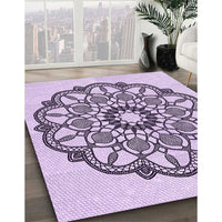 Patterned Orchid Purple Rug, pat1926pur