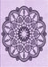 Machine Washable Transitional Orchid Purple Rug, wshpat1926pur