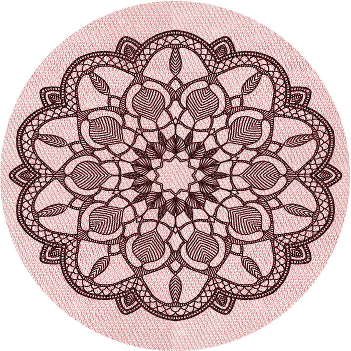 Square Machine Washable Transitional Light Rose Pink Rug in a Living Room, wshpat1926rd