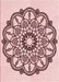 Machine Washable Transitional Light Rose Pink Rug, wshpat1926rd