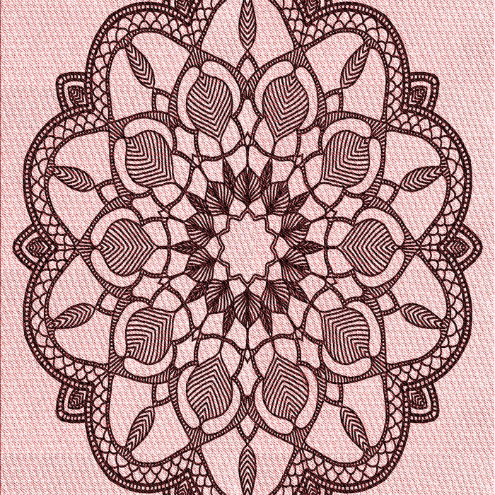 Machine Washable Transitional Light Rose Pink Rug, wshpat1926rd