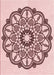 Patterned Light Rose Pink Rug, pat1926rd