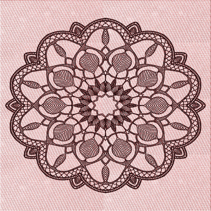 Round Patterned Light Rose Pink Rug, pat1926rd