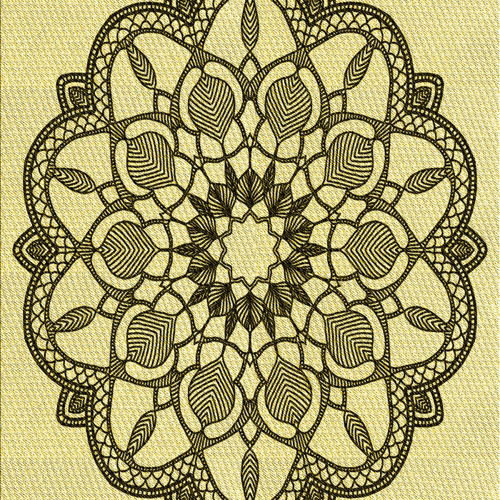 Patterned Mustard Yellow Rug, pat1926yw