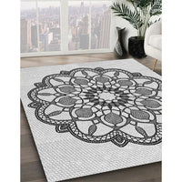 Patterned Carbon Gray Novelty Rug, pat1926