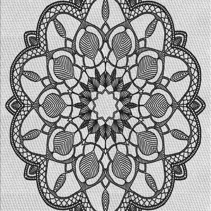 Machine Washable Transitional Carbon Gray Rug, wshpat1926