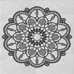 Square Patterned Carbon Gray Novelty Rug, pat1926