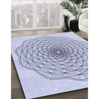 Patterned Lavender Blue Rug, pat1927blu