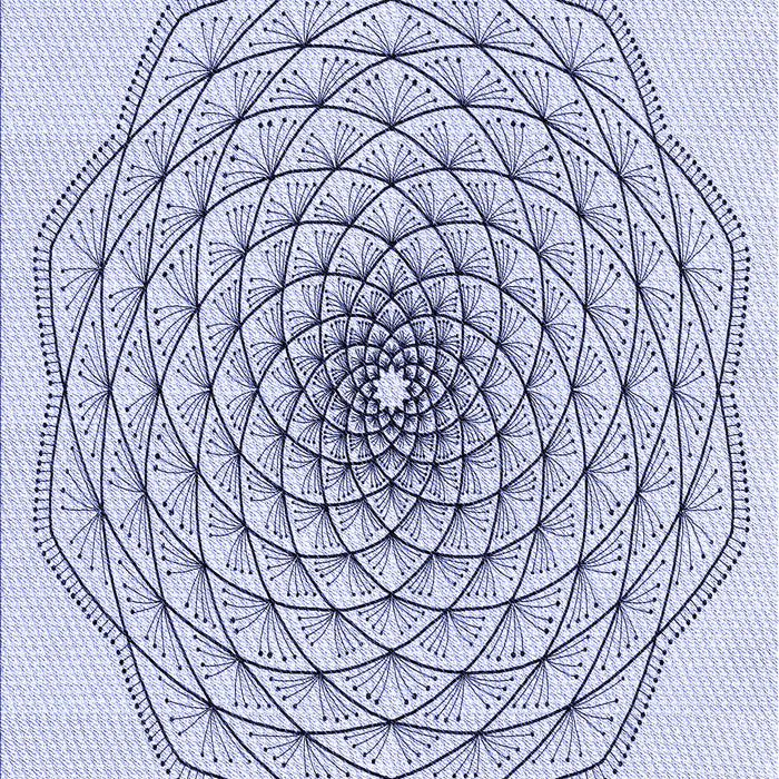 Patterned Lavender Blue Rug, pat1927blu