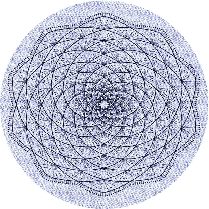 Square Patterned Lavender Blue Rug, pat1927blu