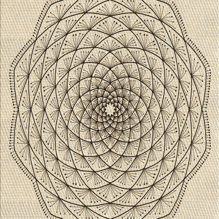 Patterned Dark Almond Brown Rug, pat1927brn