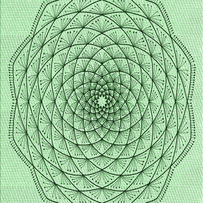 Patterned Mint Green Rug, pat1927grn