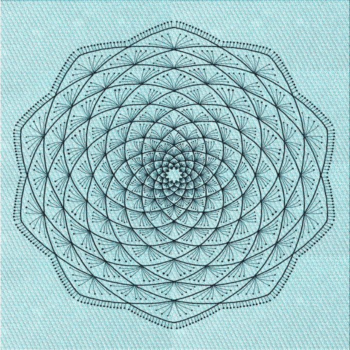 Round Machine Washable Transitional Electric Blue Rug, wshpat1927lblu