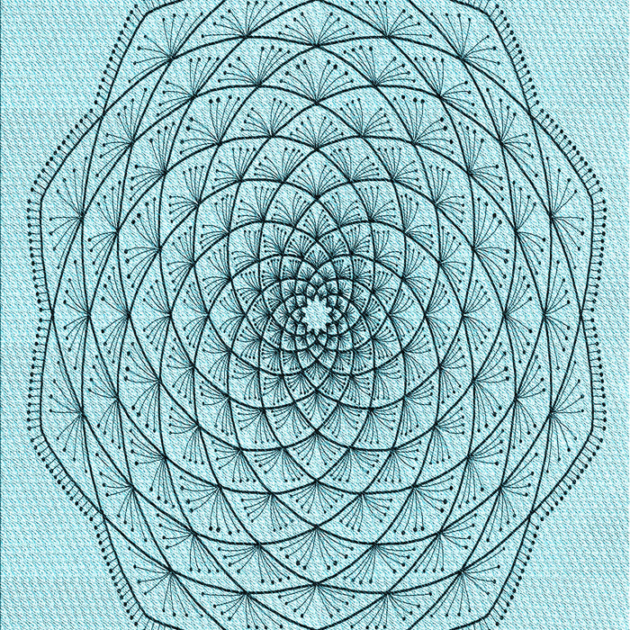 Patterned Electric Blue Rug, pat1927lblu