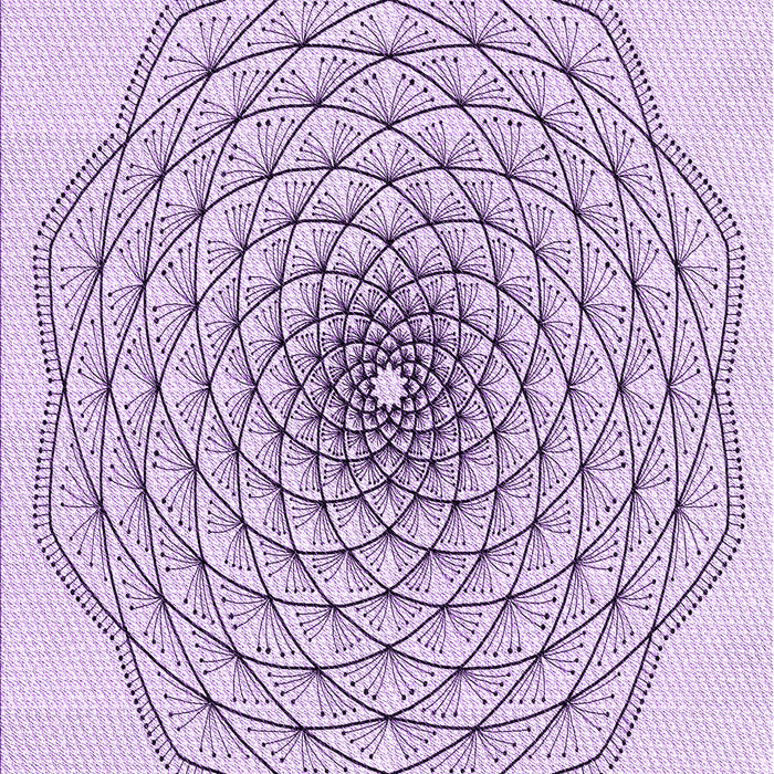 Machine Washable Transitional Lilac Purple Rug, wshpat1927pur