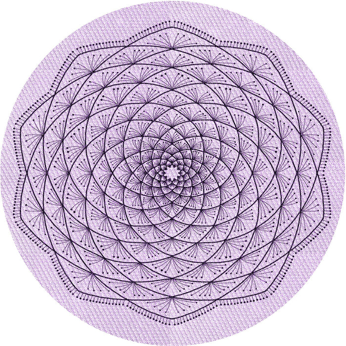 Square Patterned Lilac Purple Rug, pat1927pur